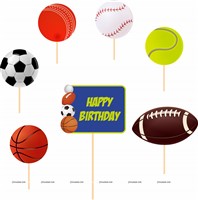 Ball Cake & cup cake topper