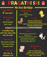 Chalkboard for a Baby barnyard theme birthday