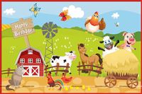 Barnyard birthday theme Backdrop