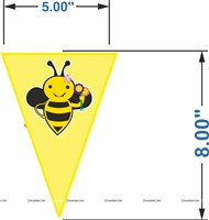Bumble Bee Birthday Triangle bunting