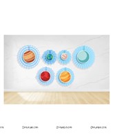 Space Paper fans (pack of 6 )