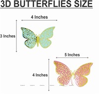 Multicolor Butterfly Party Decor Stickers - 1 Set