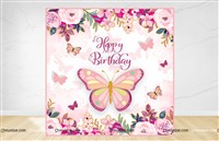 Butterfly Birthday theme Backdrop