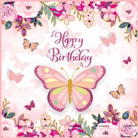 Butterfly Birthday theme Backdrop
