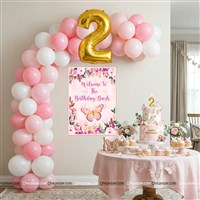Butterfly 2nd Birthday Poster Kit (Pack of 32 pcs)