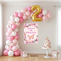 Butterfly 2nd Birthday Poster Kit (Pack of 32 pcs)