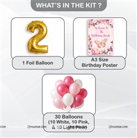 Butterfly 2nd Birthday Poster Kit (Pack of 32 pcs)