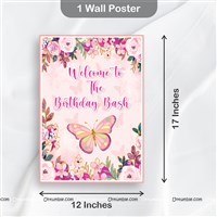 Butterfly 2nd Birthday Poster Kit (Pack of 32 pcs)