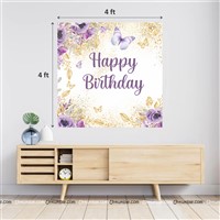 Butterfly Theme Backdrop New Design 4 feet x 4 feet, Pack of 1