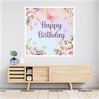 Butterfly Theme New Backdrop 4 feet x 4 feet, Pack of 1