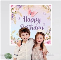 Butterfly Theme New Backdrop 4 feet x 4 feet, Pack of 1