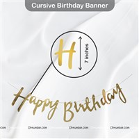 Purple Butterfly Foil Happy Birthday Banner Kit (Pack of 32 pcs)