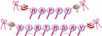 Candy Land Theme Happy Birthday Banner