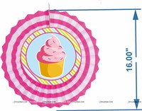 Candyland Theme paper Fan Decoration 