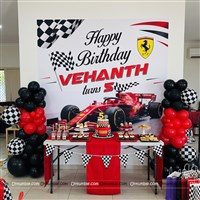 F1 Car Race Theme Backdrop