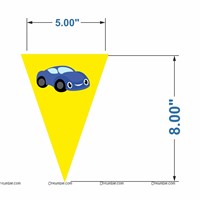 Car Theme Triangle Bunting (10 ft)