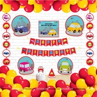 Cute Car Theme Party Hats Kit