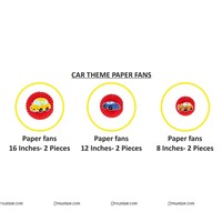 Car Theme Paper fan Decorations