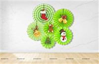 Christmas Paper fan decorations