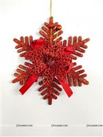 Red Christmas Snow flake dangler
