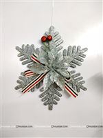 Silver Christmas Snow flake dangler