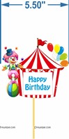 Circus Cup Cake Toppers (Pack of 12)