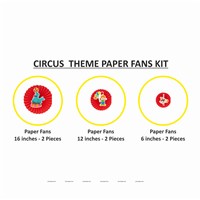 Circus Theme Paper fan Decorations