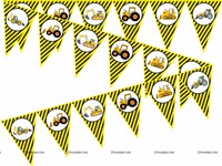 Candyland Theme Triangle Bunting (8 ft )