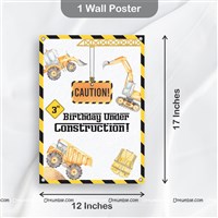 Construction 3nd Birthday Poster Kit (Pack of 32 pcs)