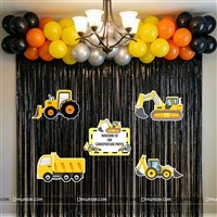 Construction JCB Foil and Poster Birthday Decor Kit