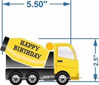 Construction Theme  Cup Cake Topper 