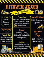 Construction theme Chalk Board