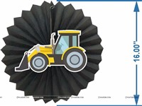 Construction Theme Paper Fan Decorations