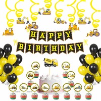 Construction Truck Swirls and Toppers Kit