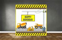 Construction Truck theme Party Backdrop