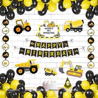 Construction theme Super saver birthday decoration kit (pack of 58 pcs)