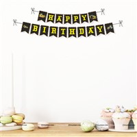 Construction Theme Happy Birthday Bunting Banner