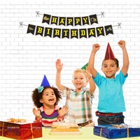 Construction Theme Happy Birthday Bunting Banner