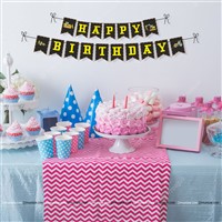 Construction Theme Happy Birthday Bunting Banner