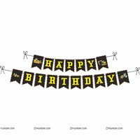 Construction theme Paper Fan Party Kit