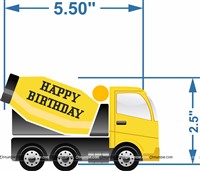 Construction Truck Swirls and Toppers Kit