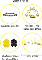 Construction Truck Swirls and Toppers Kit