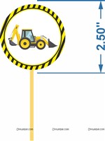 Construction Truck Swirls and Toppers Kit