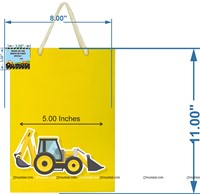 Construction Stickered Party Bags
