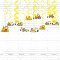 Construction Party Swirls (Pack of 10 )