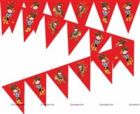 Cowboy Theme Triangle Bunting (10 ft)