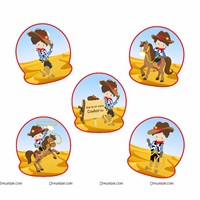 Cowboy theme Super saver birthday decoration kit (Pack of 58 pieces)