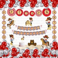 Cowboy Theme Paper Fan kit