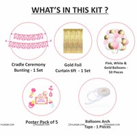 Baby Girl Cradle Ceremony Foil Kit ( Pack of 58 pcs)