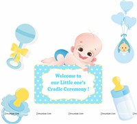 Cradle ceremony Poster (Blue)